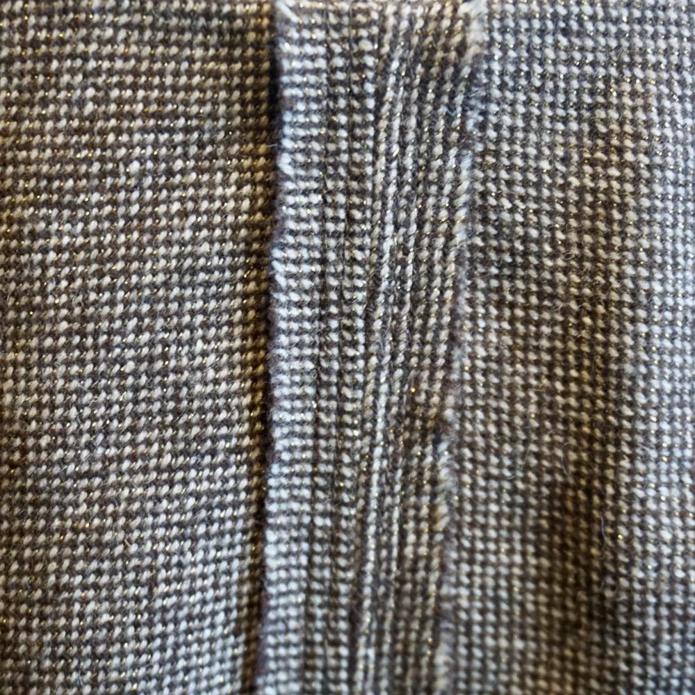 💚 VINTAGE ALFANI Brown Houndstooth Midi Skirt (10) - Picture 5 of 10